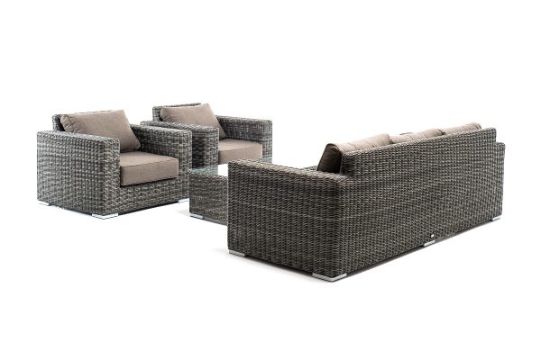 "Боно" лаунж-зона из искусственного ротанга, цвет графит — изображение 3