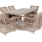 "Латте" обеденная группа плетеная