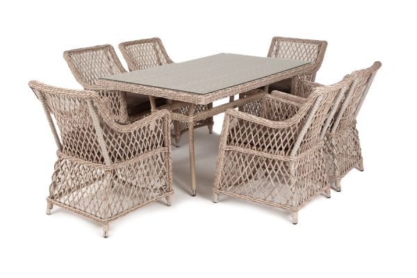 "Латте" обеденная группа плетеная