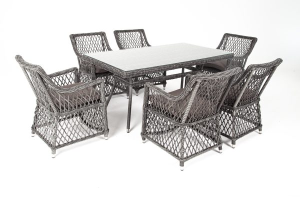 "Латте" обеденная группа плетеная