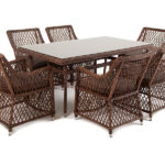 "Латте" обеденная группа плетеная