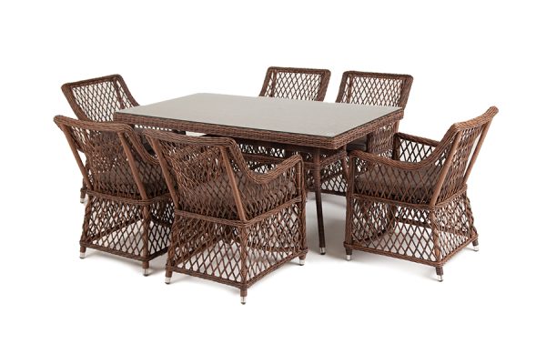 Латте-обеденная-группа-плетеная-цвет-коричневый-2 "Латте" обеденная группа плетеная, цвет коричневый — изображение 3