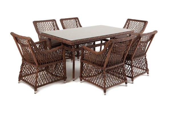 "Латте" обеденная группа плетеная