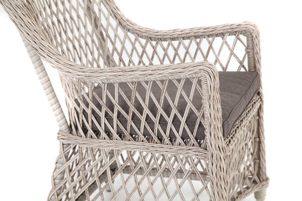 "Латте" плетеное кресло из искусственного ротанга, цвет бежевый — изображение 3