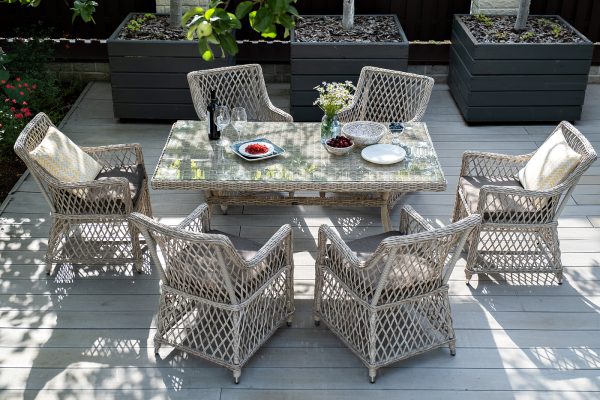 "Латте" плетеное кресло из искусственного ротанга, цвет бежевый — изображение 5