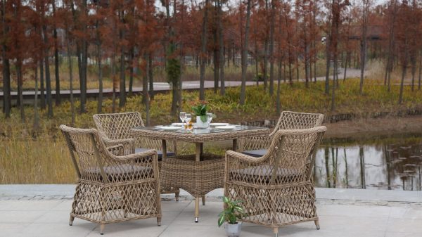 "Латте" плетеное кресло из искусственного ротанга, цвет соломенный — изображение 3