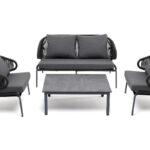 "Милан" лаунж-зона 4-местная плетеная из роупа (веревки)