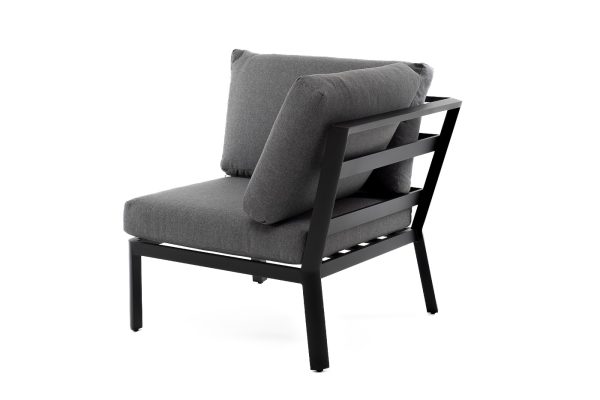 "Париж" модуль диванный алюминиевый угловой, цвет серый — изображение 3