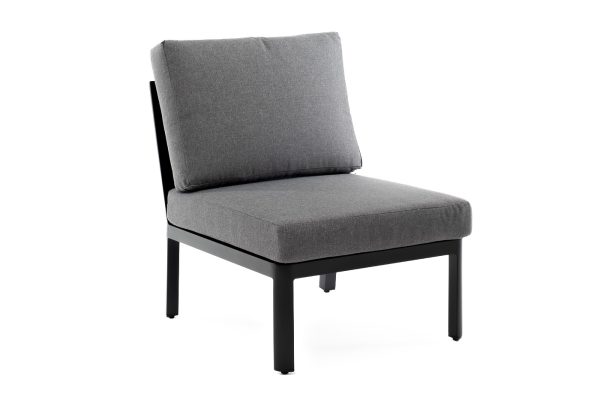 "Париж" модуль диванный алюминиевый центральный, цвет серый — изображение 3