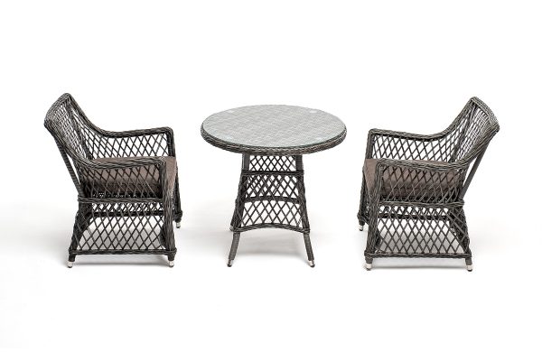 "Эспрессо–80 L" обеденная группа плетеная, цвет графит — изображение 3