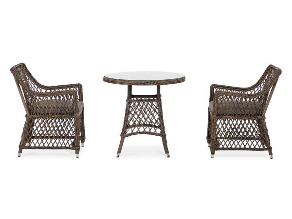 "Эспрессо–80 L" обеденная группа плетеная, цвет коричневый — изображение 3