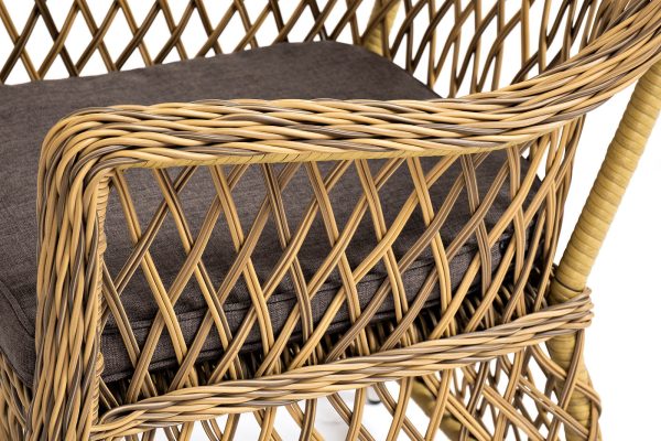 "Эспрессо–80 L" обеденная группа плетеная, цвет соломенный — изображение 4