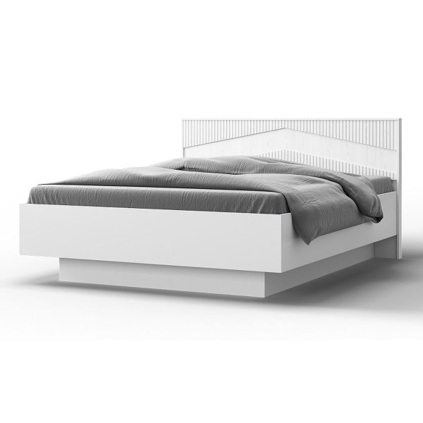 Кровать "Оливия Р" с ПМ КМК 0971.23, белый/ясень белый текстурный — изображение 3