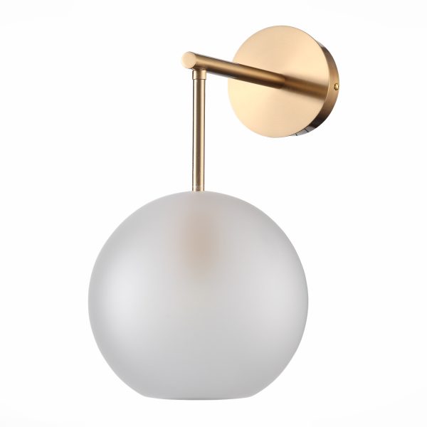 SL1133.501.01 Бра ST-Luce Латунь/Белый E27 1*40W BOPONE — изображение 2