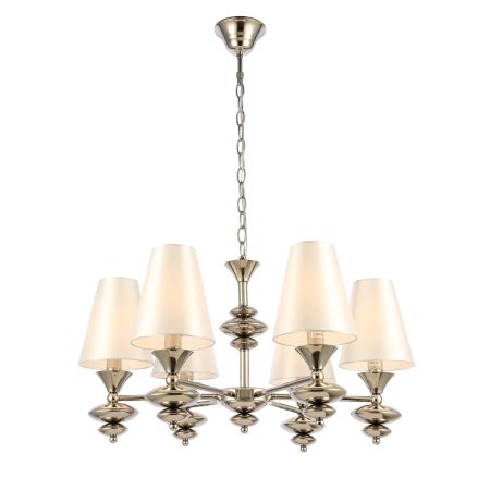 SL1137.103.06 Светильник подвесной Никель/Белый E14 6*40W RIONFO