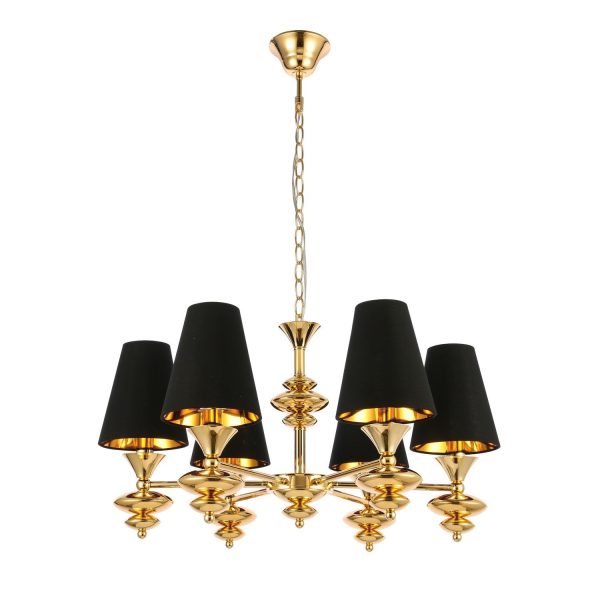 SL1137.203.06 Светильник подвесной Французское золото/Черный E14 6*40W RIONFO — изображение 2