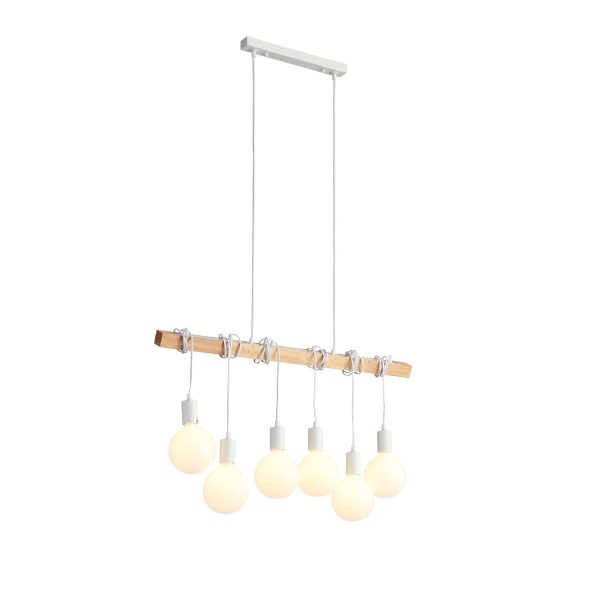 SL1142.503.06_02W Светлое дерево E27 6*60W BAGETTI