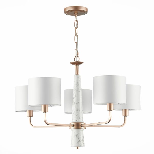 SL1163.203.05 Светильник подвесной ST-Luce Матовое золото/Белый E14 5*40W VELLINO — изображение 2