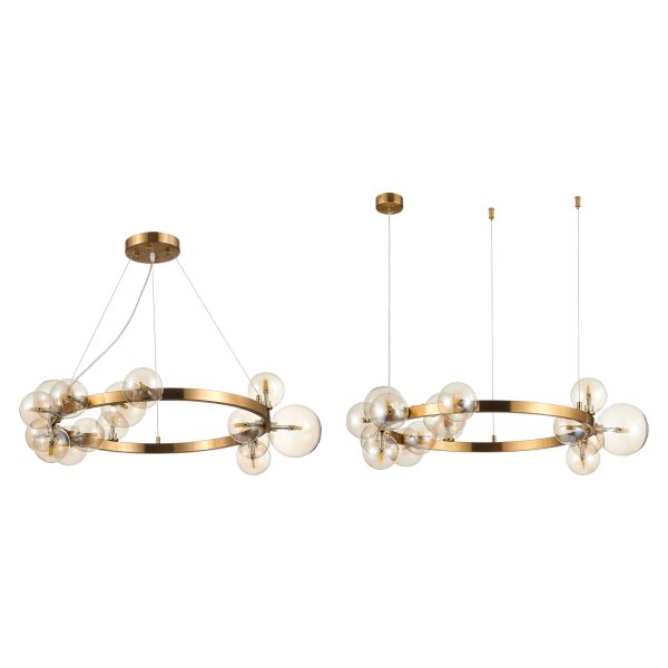 SL1165.303.15 Светильник подвесной ST-Luce Бронза/Коньячный G4 15*5W NECTON — изображение 2