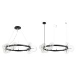 SL1165.403.15 Светильник подвесной ST-Luce Черный/Прозрачный G4 15*5W NECTON — изображение 2