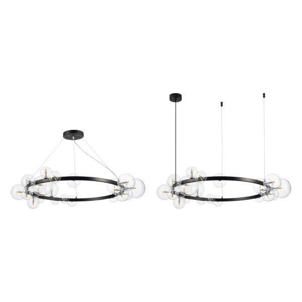 SL1165.403.24 Светильник подвесной ST-Luce Черный/Прозрачный G4 24*5W NECTON — изображение 2