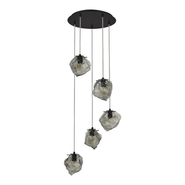 SL1175.403.05 Светильник подвесной ST-Luce Черный/Серо-зеленый E14 5*40W PORTICI — изображение 2
