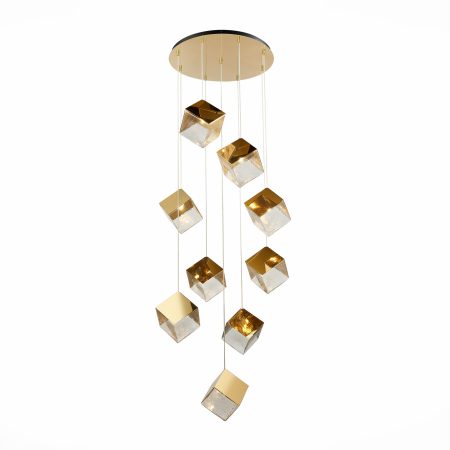 SL1182.203.09 Светильник подвесной ST-Luce Золотистый/Прозрачный