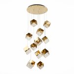 SL1182.203.12 Светильник подвесной ST-Luce Золотистый/Прозрачный