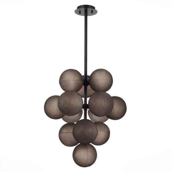 SL1184.403.13 Люстра подвесная ST-Luce Черный/Дымчатый G9 13*5W TODO — изображение 2