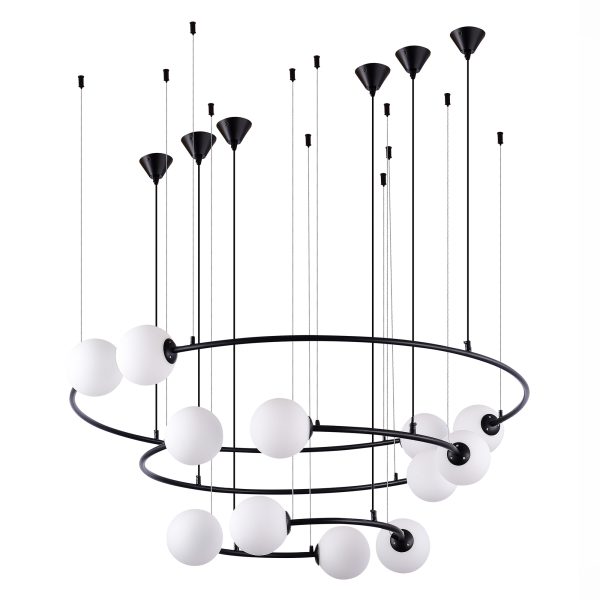 SL1186.403.12 Светильник подвесной ST-Luce Черный/Молочный G9 12*5W ARKOS — изображение 2