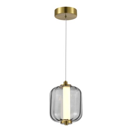 SL1193.313.01 Подвес ST-Luce Латунь/Дымчатый LED 1*10