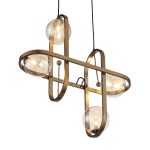 SL1201.203.04 Светильник подвесной ST-Luce Бронзовый/Коньячный G9 4*5W CIRCONO — изображение 2