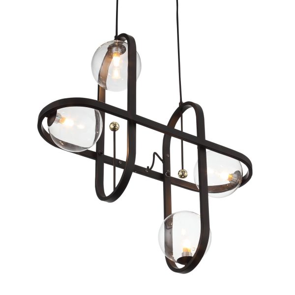 SL1201.403.04 Светильник подвесной ST-Luce Черный/Прозрачный G9 4*5W CIRCONO — изображение 2