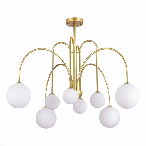 SL1204.202.08 Люстра потолочная ST-Luce Золотистый/Белый G9 8*5W JINETO — изображение 2