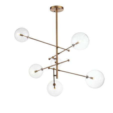 SL1205.303.06 Светильник подвесной ST-Luce Латунь/Прозрачный G9 6*5W SANDRO