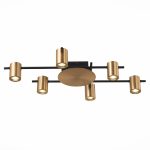 SL1207.402.06 Светильник потолочный ST-Luce Черный/Латунь GU10 6*7W VEROLI — изображение 2
