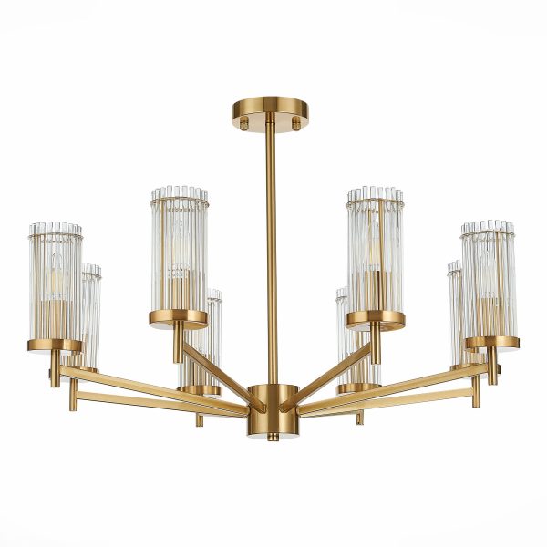 SL1233.302.08 Люстра потолочная ST-Luce Латунь/Прозрачный E14 8*60W BITONTO — изображение 2