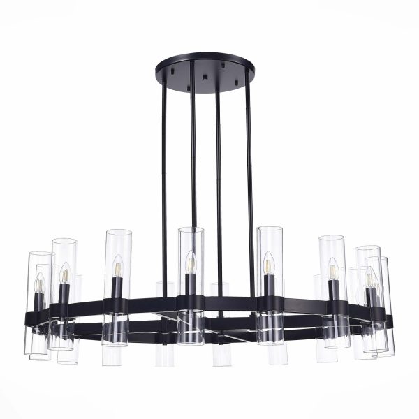 SL1237.403.16 Люстра подвесная ST-Luce Черный/Прозрачный E14 16*15W ISLA — изображение 2
