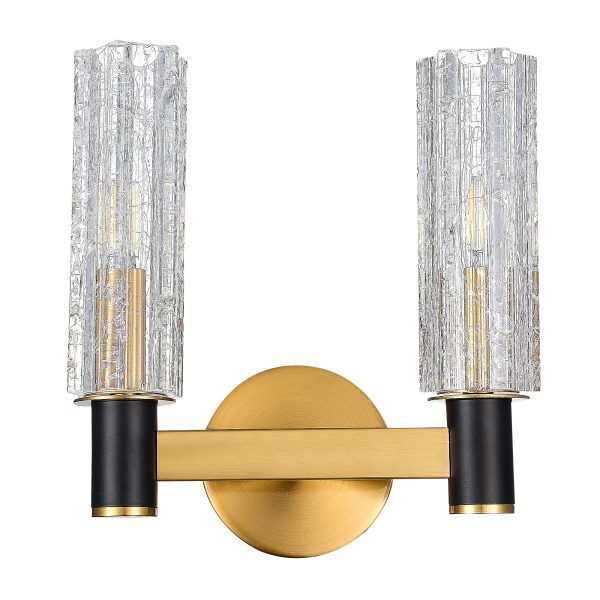 SL1238.301.02 Бра ST-Luce Латунь/Кракелированное стекло E14 2*40W CASALI — изображение 2