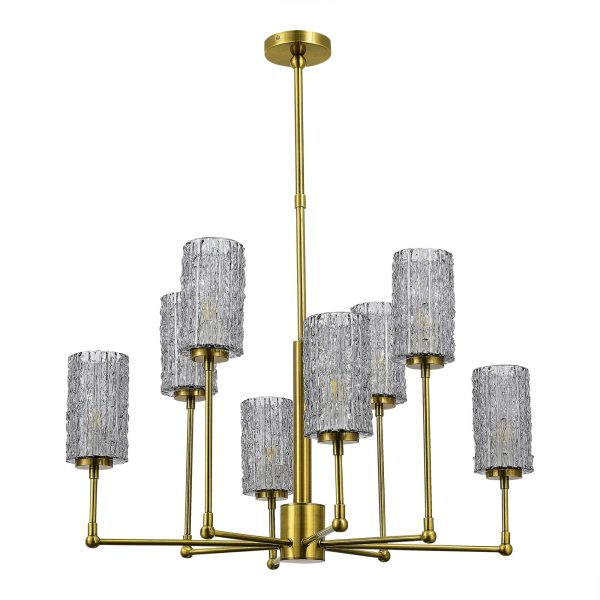 SL1240.303.08 Люстра подвесная ST-Luce Латунь/Дымчатый E27 8*60W GACCIOLO — изображение 2