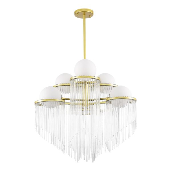 SL1511.203.06 Люстра подвесная ST-Luce Золотистый/Белый E27 6*60W ALLEGRO — изображение 2