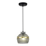SL1661.413.01 Светильник подвесной ST-Luce Черный/Дымчатый E27 1*40W COCOON