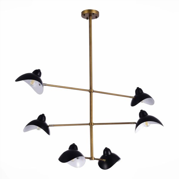 SL1801.303.06 Люстра подвесная ST-Luce Античная бронза/Черный E14 6*60W MINNE — изображение 2