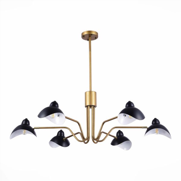 SL1801.313.06 Люстра подвесная ST-Luce Античная бронза/Черный E14 6*60W MINNE — изображение 2