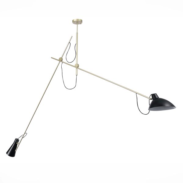 SL1803.203.02 Светильник подвесной ST-Luce Черный+Золото/Черный E27 2*60W JARRO — изображение 2