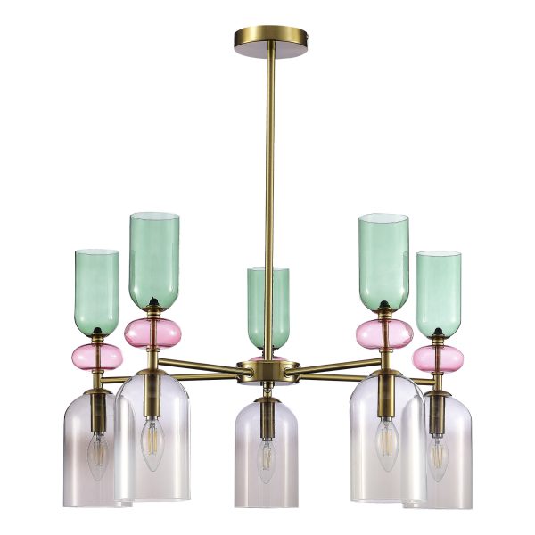 SL2000.202.05 Люстра потолочная ST-Luce Золотистый/Дымчатый E14 5*40W GEA — изображение 2