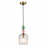 SL2000.223.01 Подвес ST-Luce Золотистый/Розовый E14 1*40W GEA
