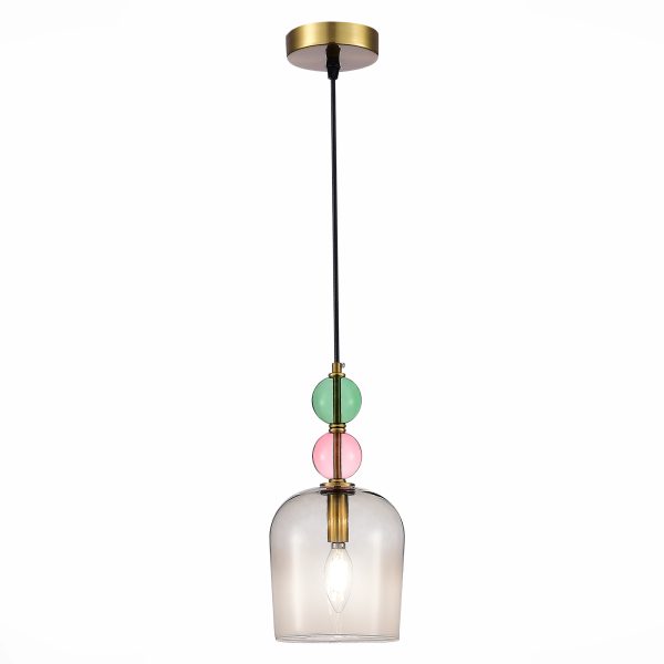 SL2000.223.01_01W SL2000.223.01 Подвес ST-Luce Золотистый/Розовый E14 1*40W GEA