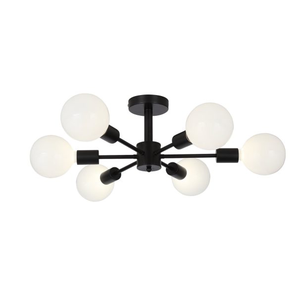 SL419.402.06 Светильник потолочный Черный E27 6*60W ANO — изображение 2