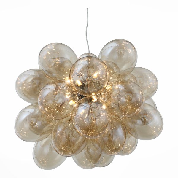 SL432.203.12 Люстра подвесная ST-Luce Хром/Коньячный G9 12*5W SOSPIRO — изображение 2